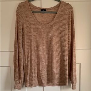 {Express} Tan Long Sleeve Sweater